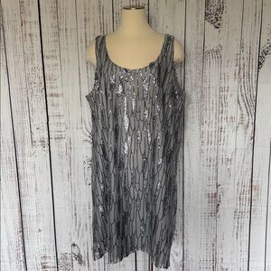 BB Dakota Shimmering Gray Sequin‎ Dress